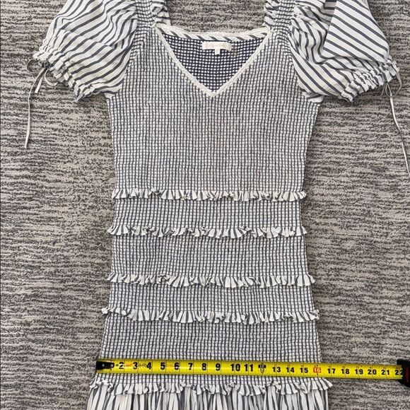LOVESHACKFANCY THEA DRESS - STRIPE Navy/White Large - Picture 10 of 15